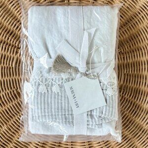 NEW Serena & Lily Danbury Linen Euro Pillow Sham-Fog Grey